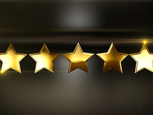 Five stars indicating good company review